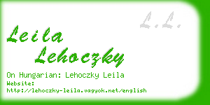 leila lehoczky business card